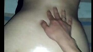 roommate's first anal pounding bent over doggystyle with huge cock gaping her tight latina ass