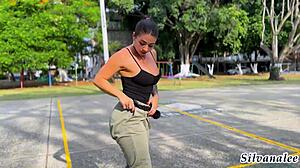 Busty MILF Silvana Lee WATCHES Fitness Stud Then Fucks His HUGE COCK In Park - AngelCruzxx