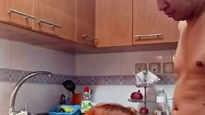 I spot my sexy mother-in-law in the kitchen. Can't resist and fuck her wildly