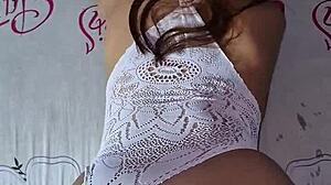 her huge tits bounce on my face while she rides my cock hard damn those chichotas