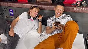 Threesome Chaos: Friend and Slutty Latina Ride Monster Cocks Wildly!