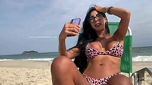 Renatinha Mello's Live Beach Chat Turns into Public Assfucking