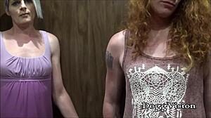 Small Tits Tgirls Get Wild Shower Fuck Action! 