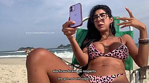 Renatinha Mello's Live Beach Chat Turns into Public Assfucking