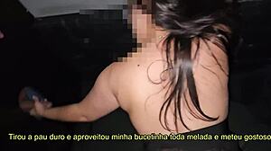 gloryhole surprise my crossdressing wife took huge black cock!