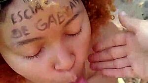 Risky Beach Blowjob Ends with Face Creampie Blast