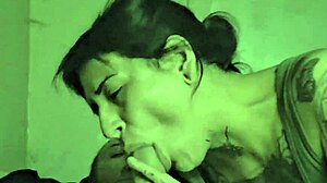 Autumn sunshine gags on nasty big cock with sloppy deepthroat skills