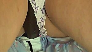 omg bbc stranger filled my panties with cum in that beach public toilet so dirty!!