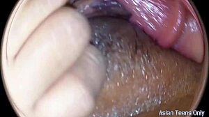 huge cock stretches giant asian pussy from spying pov angle