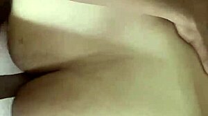 Chubby girlfriend's fat ass naked on bed begs for hot creampie filling.