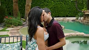 milf wife rides young janitor while cuckold hubby watches!