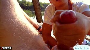 ever jerked off a kinky oiled milf stranger for cash pov in public outdoor spot?
