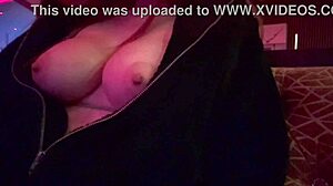 Italian Big Tits Milf Flashes Nipples Outdoors