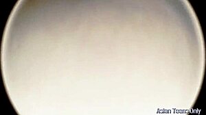 huge cock stretches giant asian pussy from spying pov angle