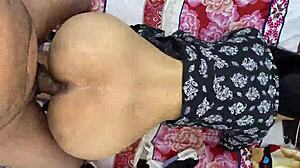 SHARED BED WITH HORNY PUNJABI BHABHI BIG ASS ANAL LICK AND FUCK!