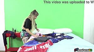 unfinished anal business with my busty blonde brazilian stepmom and her huge ass