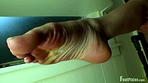 Ms Nacke Teases with Her Hairy Toes in Foot Fetish Play