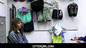 Liftergirl Tommy King Stripped and Fucked Hard by Officer After Shoplift