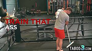 busty hungarian gypsy ava black eases down on a throbbing monster cock after her workout