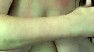 Big Boob Mama Showers, Washes Hair and Shaves Pussy