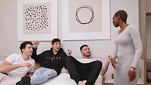 ebony roommate craves bud brothers' spanish orgy