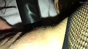 teasing my wigged wife with dildo awaiting shemale threesome fun