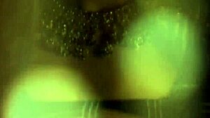 Brunette babe dances erotically stripping clothes in sexy glamour show!