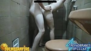 he grabs skinny redhead wife in bathroom milks tits legs shake part 01