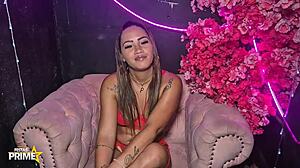 Husband Watches Wife Fuck Friend's Big Cock in Lingerie Cuckold Humiliation