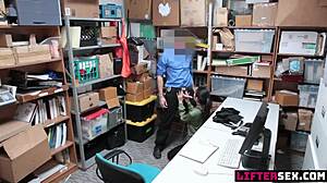 😈 lp officer blackmails shoplifter teen with monster cock then pounds her bent over! 🚔💦