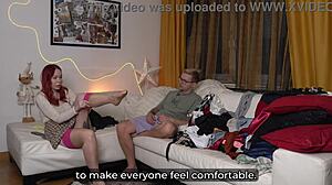 Step Mom's Christmas Outfit Sparks Wild Step Son Pounding Cumshot