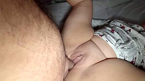 homemade pov of wife's big pussy getting filled up close