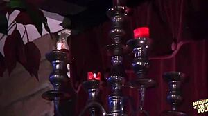 Rough sex hits hard as she rides cowgirl on that pierced cock