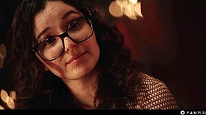 Nerdy girl wanders into ancient blonde vampire's gothic manor and falls under hypnotic spell in hidden chambers