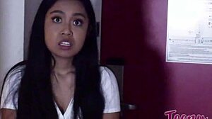 Older Brogan Pumps Thick Cum Into Luna Mills' Tight 18yo Pussy Slit After Deep Pounding