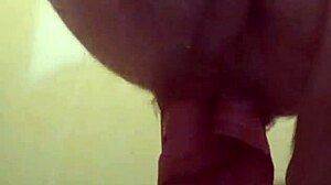 guy squirts hard from double sandal fisting stretching ass with monster cock help and whore moans