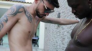 Perseu and Friends Pound Big Ass at Pool House in Moaning Interracial Orgy