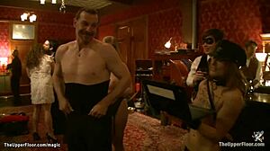 Bound Babes Choke Gag And Cum Hard At Wild BDSM Orgy Party