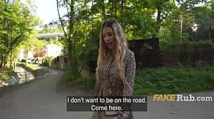 500 bucks makes church tourist spread her venezuelan buns wide outdoors