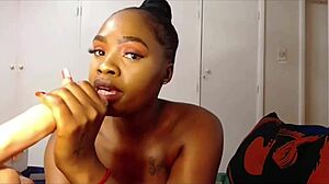 curvy ebony wife gets her wet pussy fucked hard at home