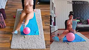 Naughty Milf Spreads Big Ass in Naked Yoga Workout - Dare to Watch!