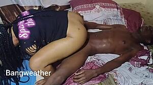 Ebony Juicy Pussy Rides Huge Cock on Big Ass