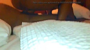 ebony teen amateur bounces big ass on monster black cock in sexy lingerie homemade