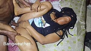 Ebony Juicy Pussy Rides Huge Cock on Big Ass