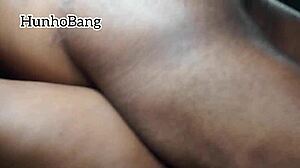 yo check this cheating ebony teen's juicy pink pussy squirting on her bf's uncle's big cock