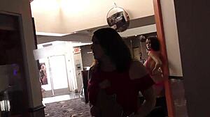 Gloryhole milf's huge boobs bounce wildly as massive black cock bangs her senseless!