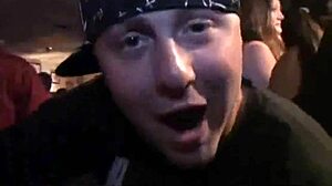 teen coed stands bent over during dorm party tease