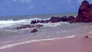 yuri gaucho wife struts her curves on nudist beach as crowd goes wild for every jiggle