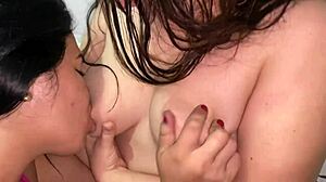 hijastra wakes up squirting hard from my fingers and huge dildo in her panties