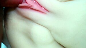 Spread wide legs fuck cute doll's big pussy closeup